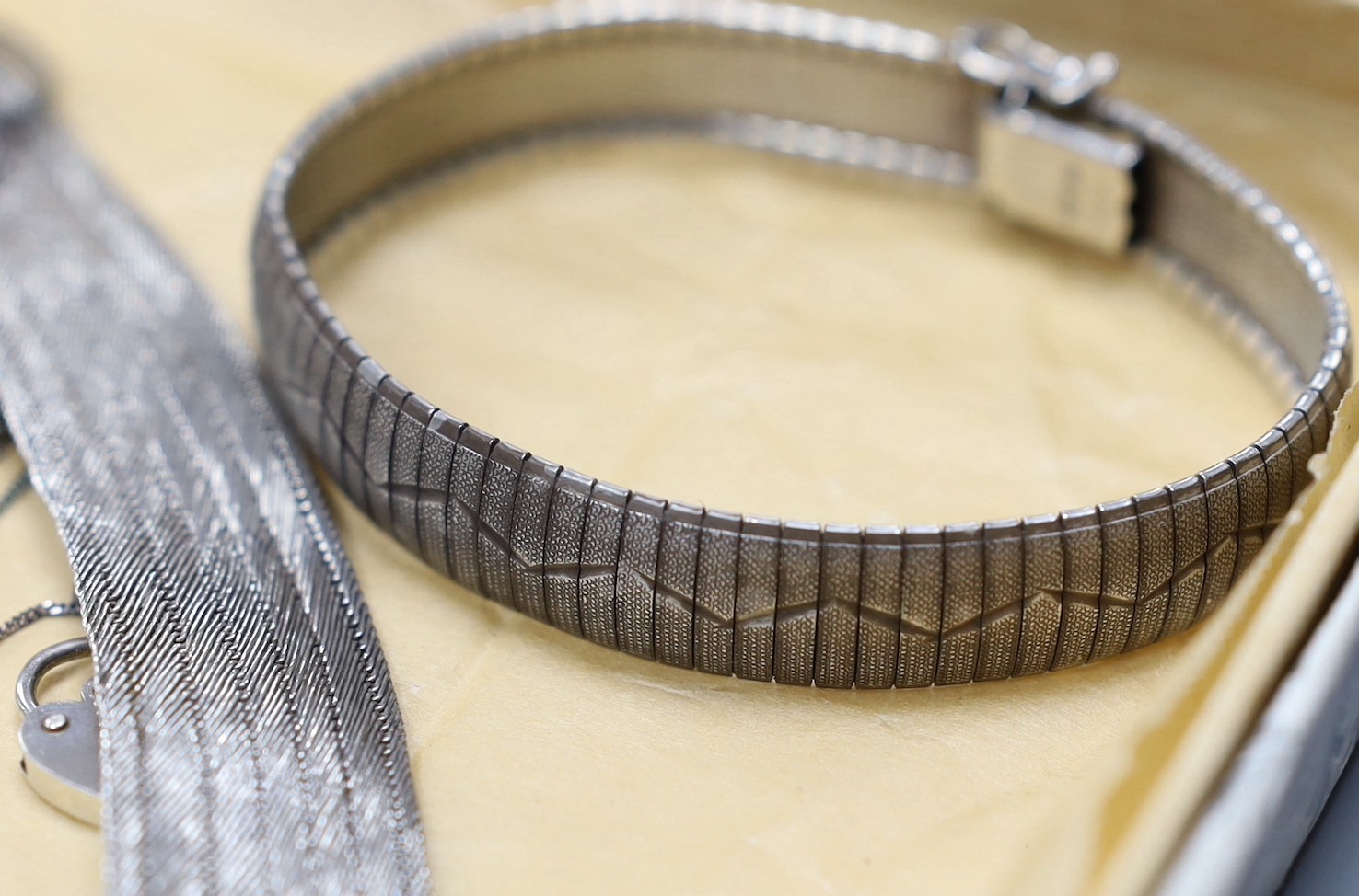 A collection of assorted silver and white metal jewellery, including marcasite